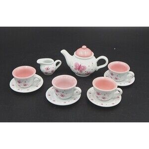 Schylling Child's Doll Tea Set Pink Butterfly Ceramic Replacement Pieces